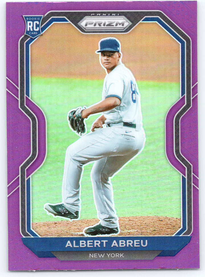 2021 Panini Prizm #193 Albert Abreu Purple Prizm