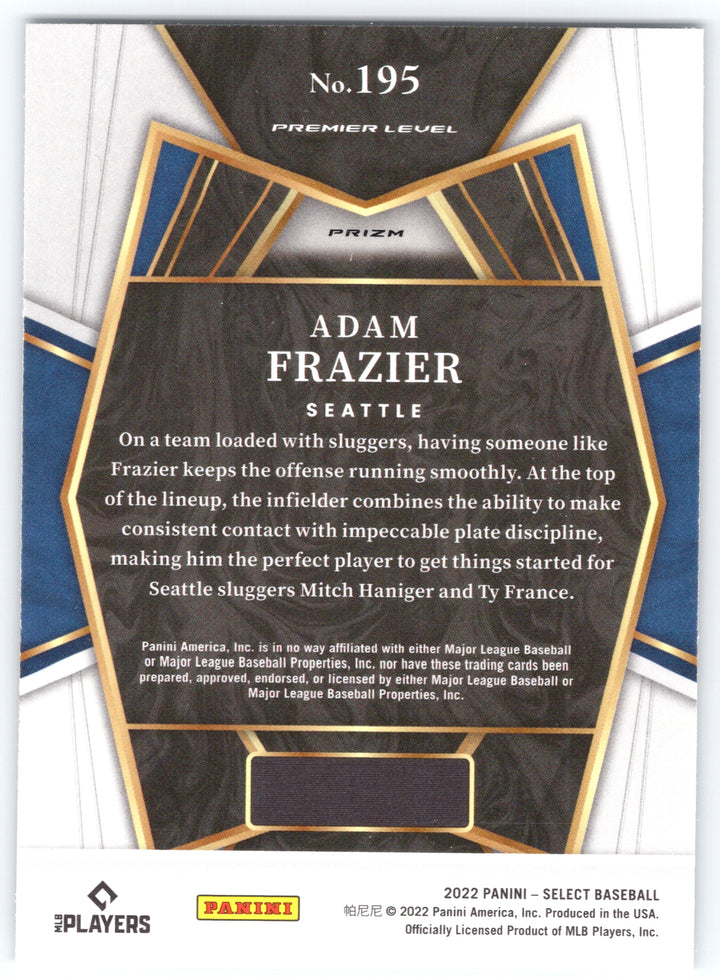 2022 Panini Select #195 Adam Frazier Scope