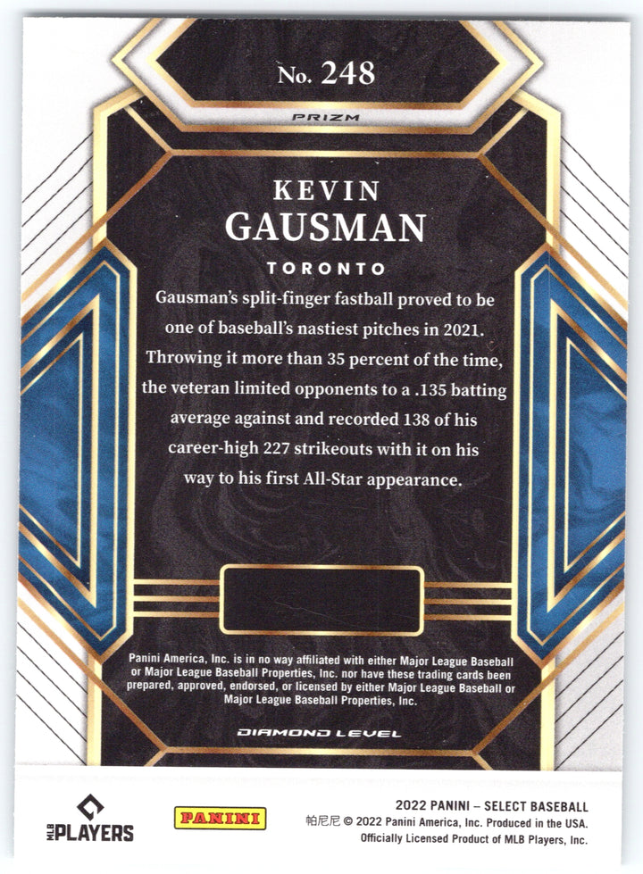 2022 Panini Select #248 Kevin Gausman Holo