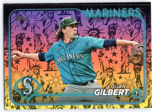 2024 Topps #556 Logan Gilbert Holiday Statue of Liberty