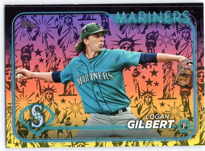 2024 Topps #556 Logan Gilbert Holiday Statue of Liberty