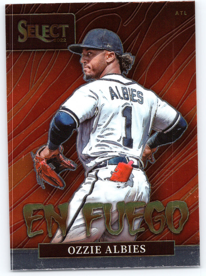 2022 Panini Select #EF17 Ozzie Albies En Fuego Holo