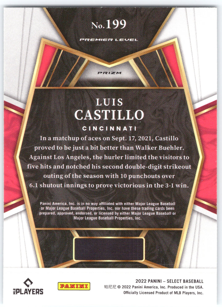 2022 Panini Select #199 Luis Castillo Scope