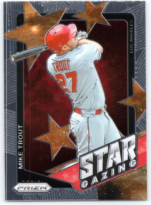 2021 Panini Prizm #SG1 Mike Trout Star Gazing Silver Prizm