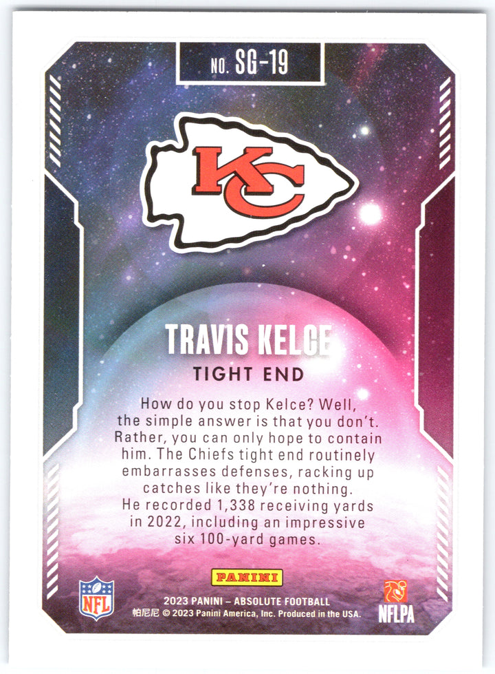 2023 Panini Absolute #SG-19 Travis Kelce Star Gazing