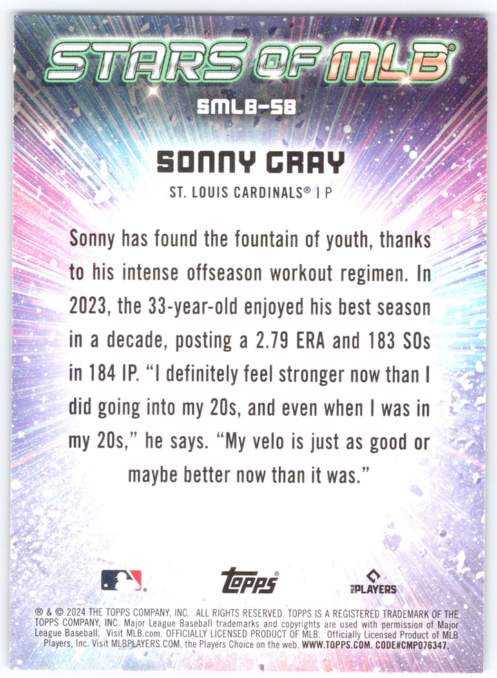 2024 Topps #SMLB-58 Sonny Gray Stars of MLB