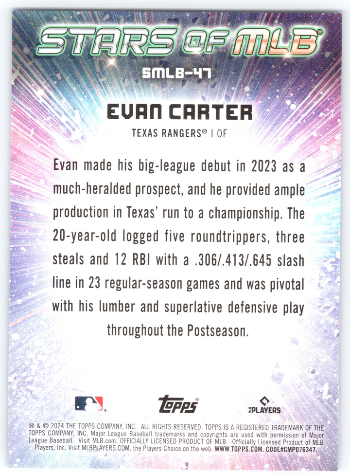 2024 Topps #SMLB-47 Evan Carter Stars of MLB