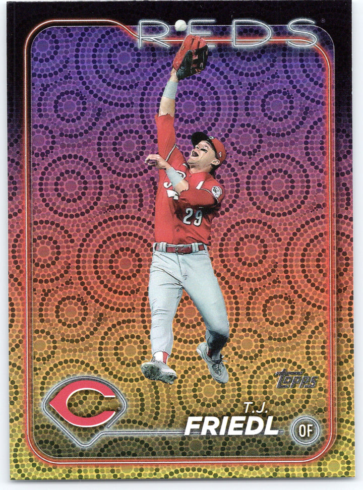 2024 Topps #534 T.J. Friedl Holiday (Series Two)