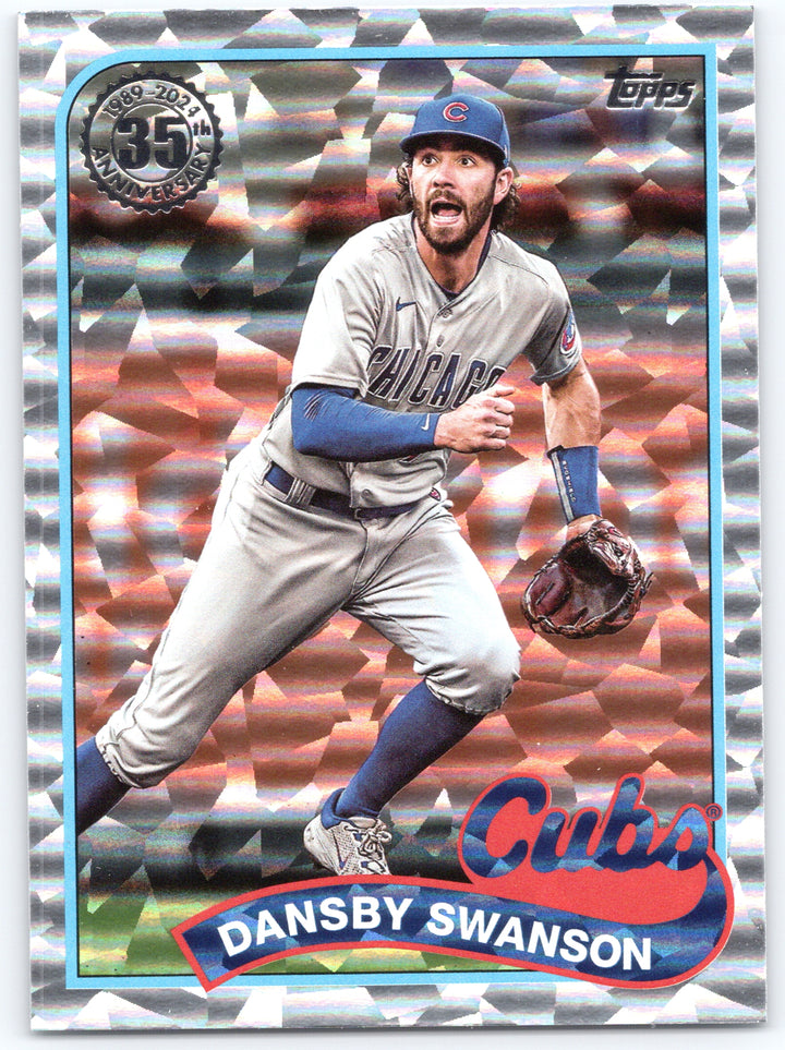 2024 Topps #89B2-17 Dansby Swanson 1989 Topps Baseball 35th Anniversary Foil