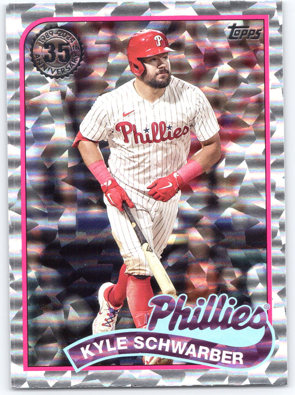 2024 Topps #89B2-42 Kyle Schwarber 1989 Topps Baseball 35th Anniversary Foil