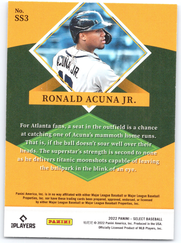 2022 Panini Select #SS3 Ronald Acuna Jr. Select Stars