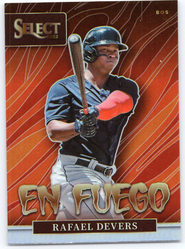 2022 Panini Select #EF11 Rafael Devers En Fuego Holo