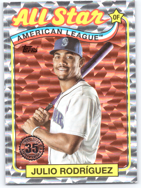 2024 Topps #89ASB-24 Julio Rodríguez 1989 Topps Baseball 35th Anniversary Foil