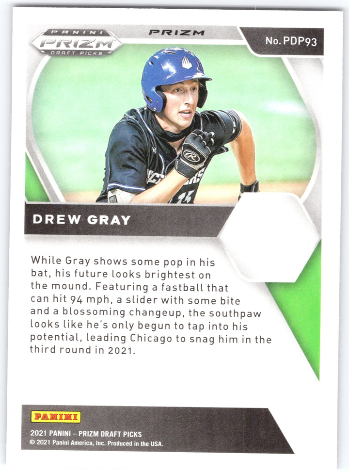 2021 Panini Prizm Draft Picks #PDP93 Drew Gray Red Wave Prizm