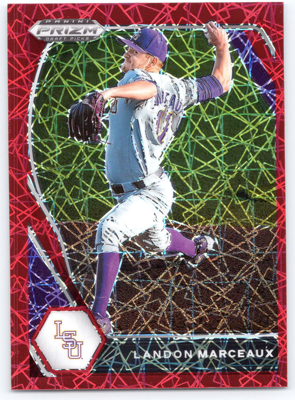 2021 Panini Prizm Draft Picks #PDP80 Landon Marceaux Red Velocity Prizm