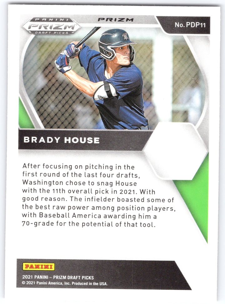 2021 Panini Prizm Draft Picks #PDP11 Brady House Red Velocity Prizm