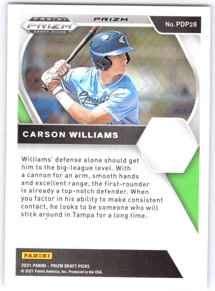 2021 Panini Prizm Draft Picks #PDP28 Carson Williams Red Velocity Prizm