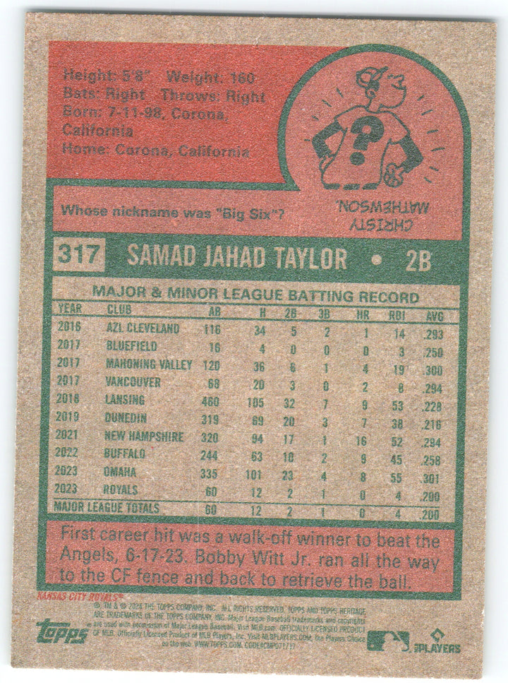 2024 Topps Heritage #317 Samad Taylor