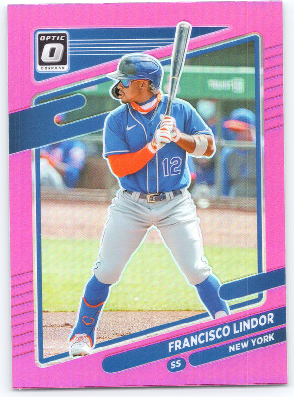 2021 Donruss Optic #152 Francisco Lindor Pink