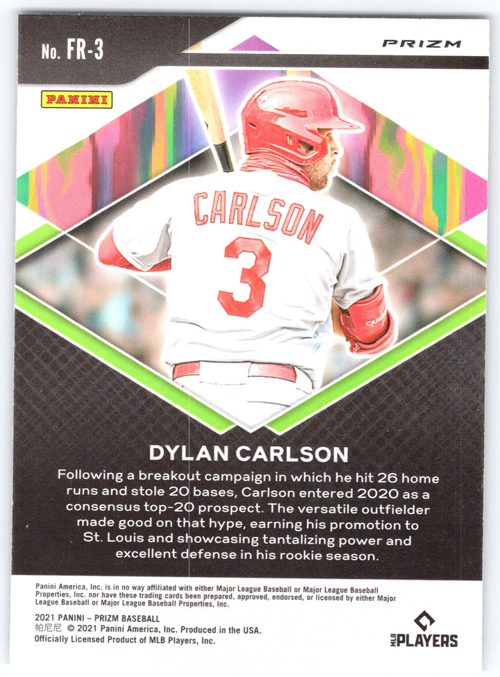 2021 Panini Prizm #FR-3 Dylan Carlson Fearless Purple Prizm