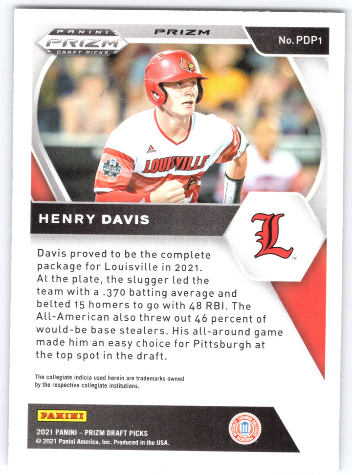 2021 Panini Prizm Draft Picks #PDP1 Henry Davis Red Velocity Prizm