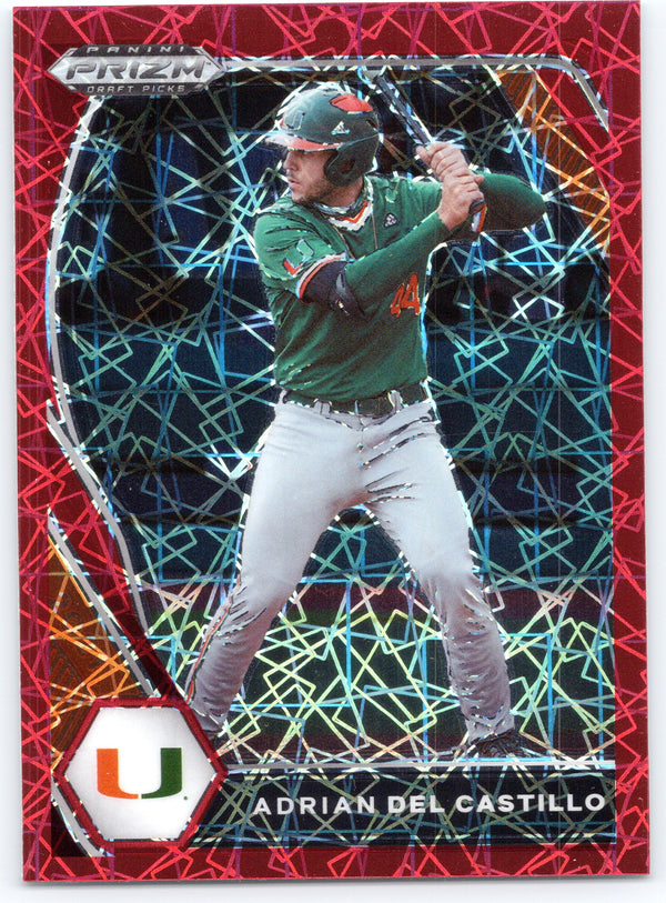 2021 Panini Prizm Draft Picks #PDP67 Adrian Del Castillo Red Velocity Prizm