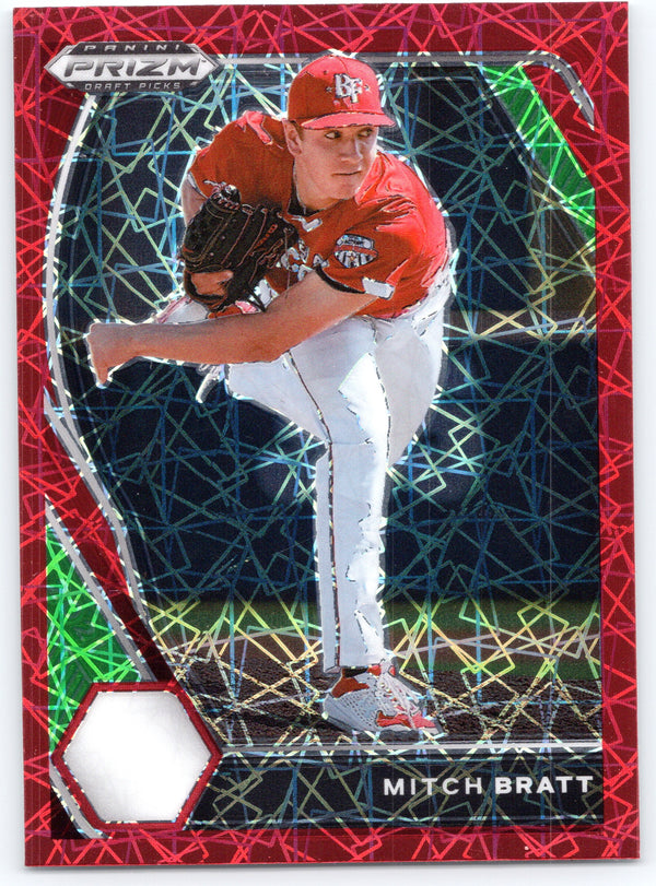 2021 Panini Prizm Draft Picks #PDP134 Mitch Bratt Red Velocity Prizm