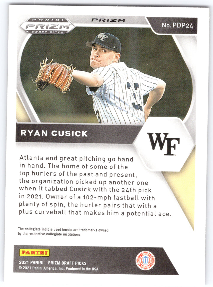 2021 Panini Prizm Draft Picks #PDP24 Ryan Cusick Red Velocity Prizm