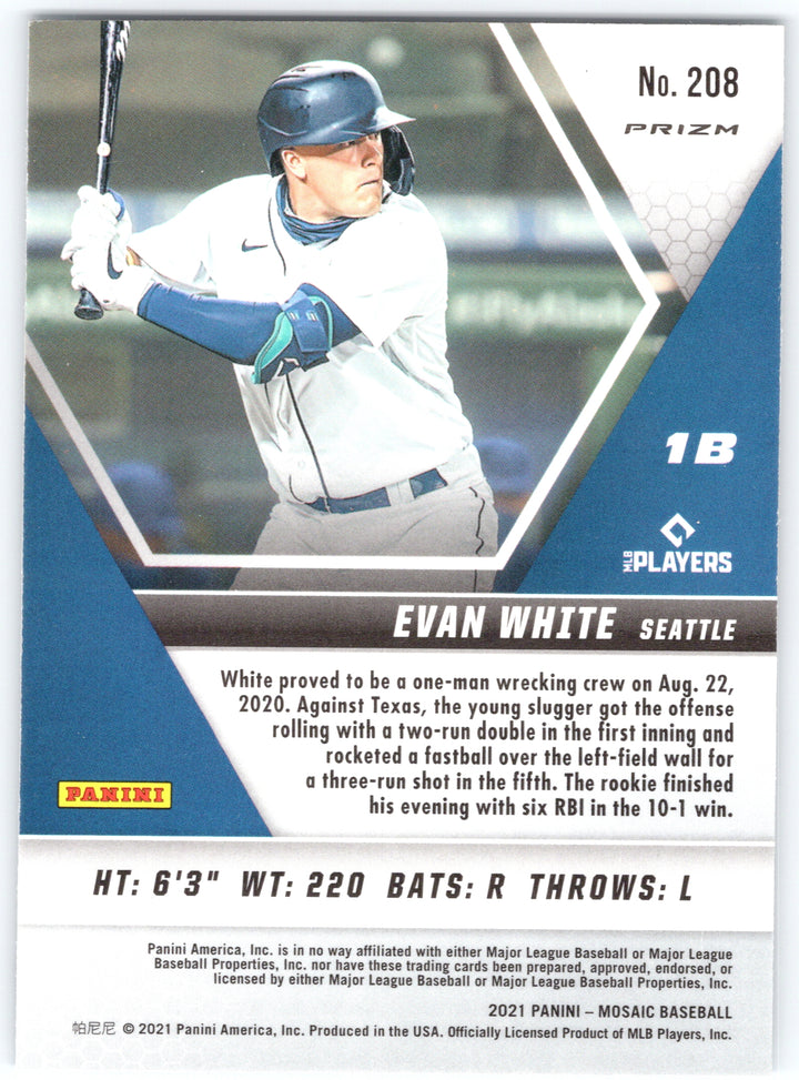 2021 Panini Mosaic #208 Evan White