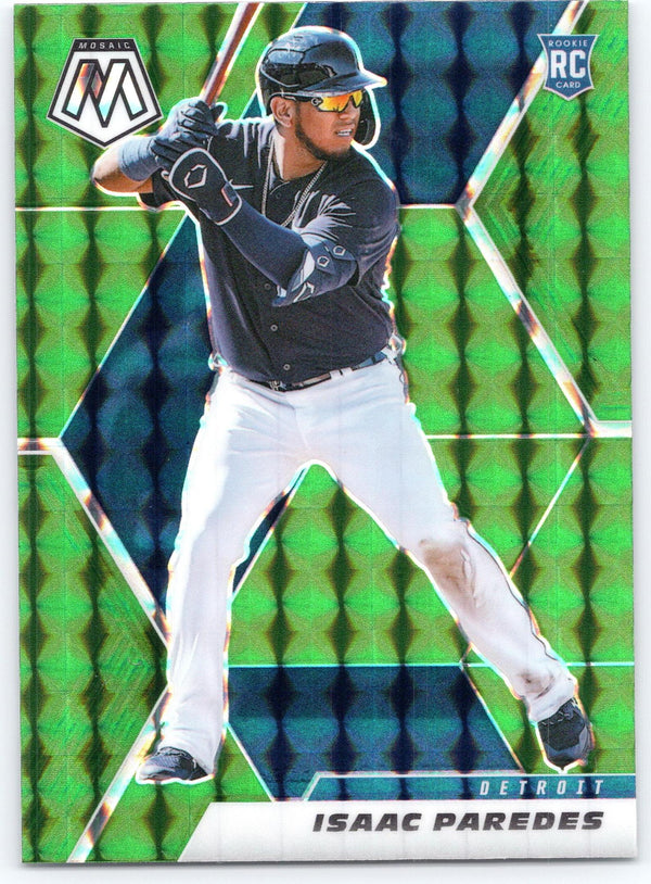 2021 Panini Mosaic #224 Isaac Paredes Mosaic Green