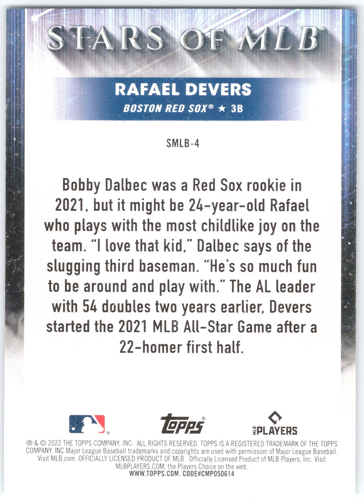 2022 Topps #SMLB-4 Rafael Devers Stars of MLB