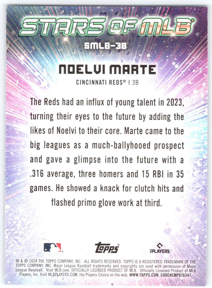 2024 Topps #SMLB-38 Noelvi Marte Stars of MLB