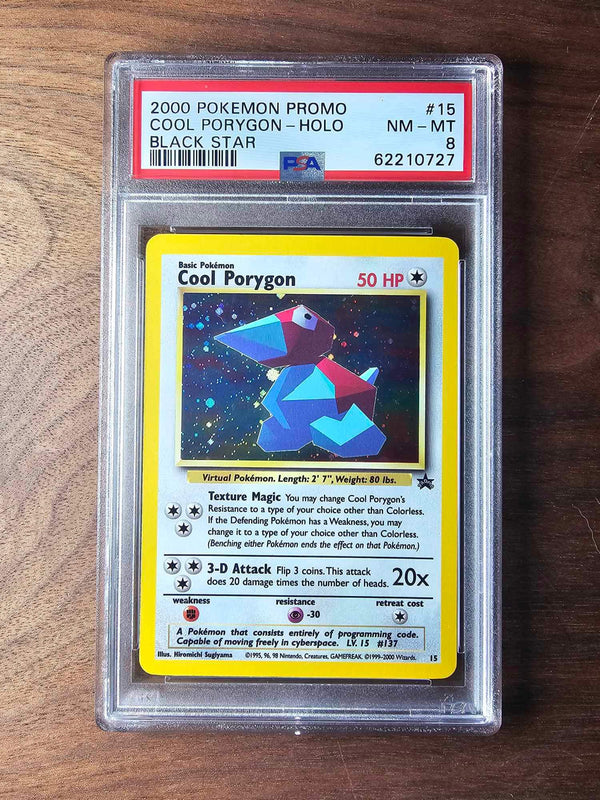 2000 PSA 8 Pokemon Cool Porygon Black Star Promo Holo #15