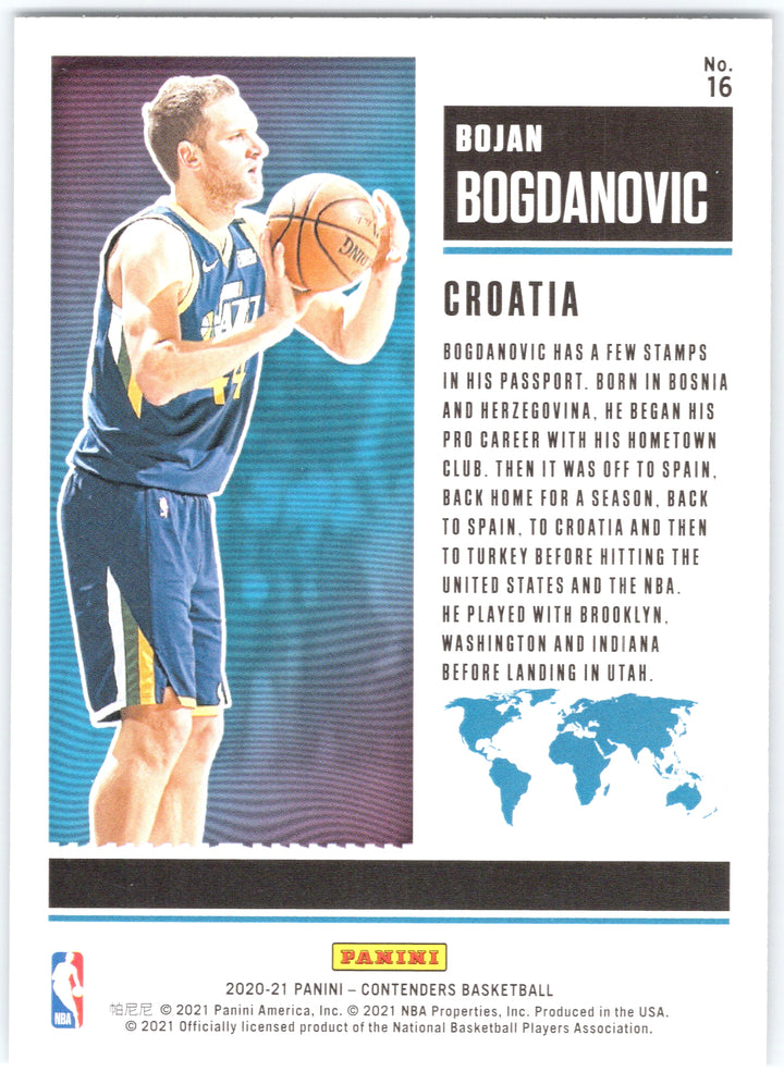 2020-21 Panini Contenders #16 Bojan Bogdanovic International Ticket Red