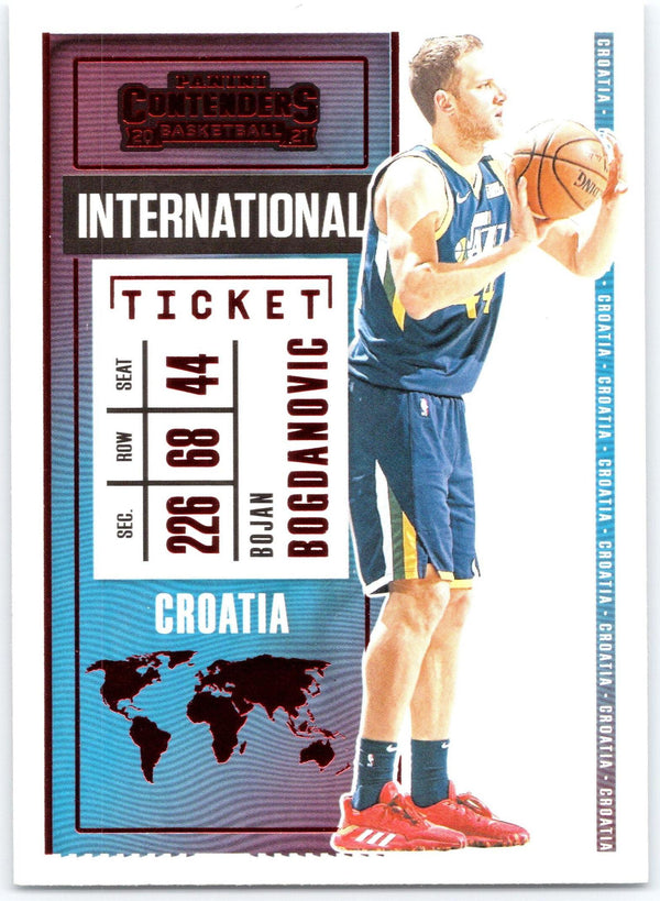 2020-21 Panini Contenders #16 Bojan Bogdanovic International Ticket Red