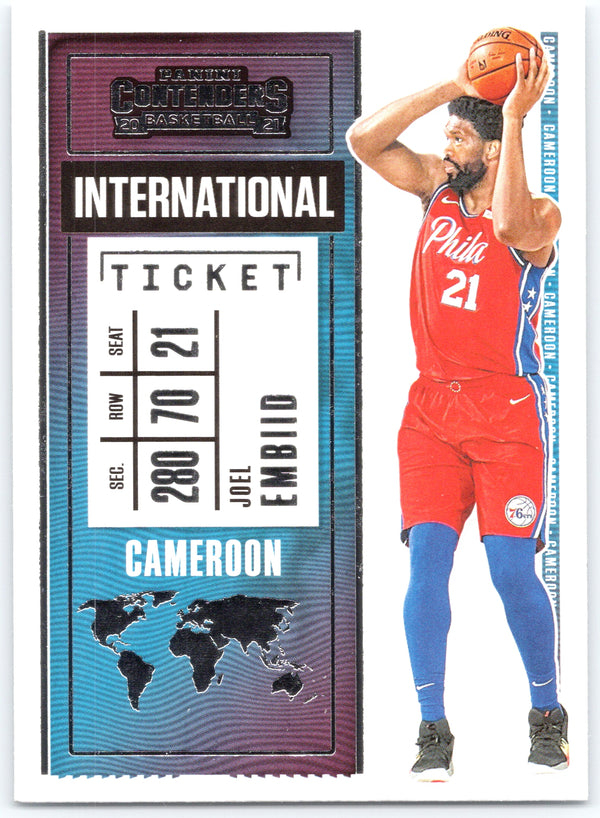 2020-21 Panini Contenders #8 Joel Embiid International Ticket