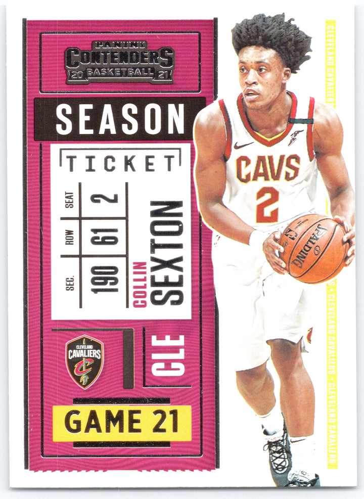 2020-21 Panini Contenders #10 Collin Sexton Game Ticket Green