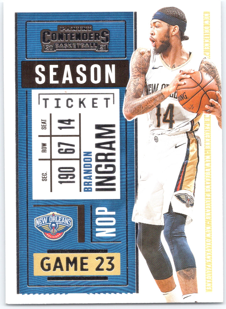 2020-21 Panini Contenders #21 Brandon Ingram Game Ticket Green