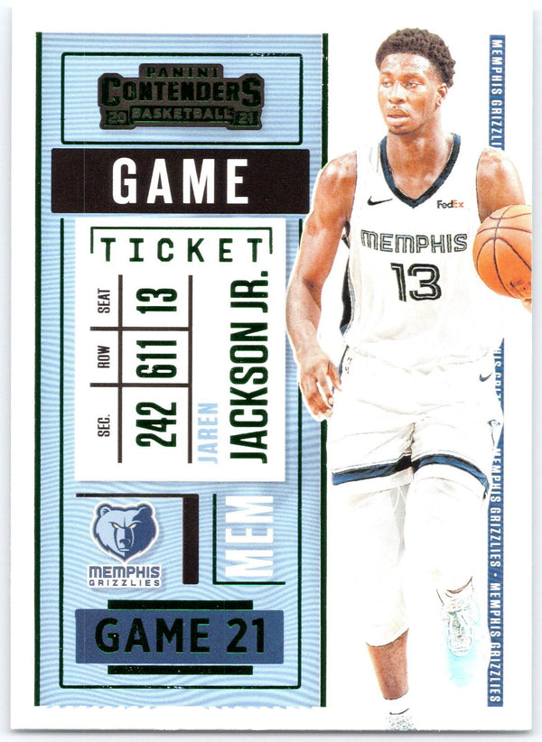 2020-21 Panini Contenders #47 Jaren Jackson Jr. Game Ticket Green