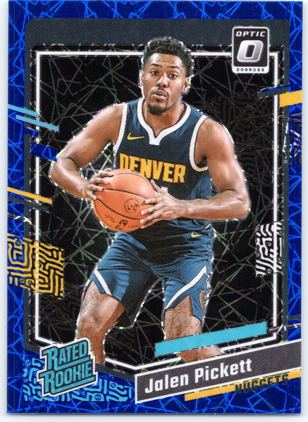 2023-24 Donruss Optic #215 Jalen Pickett Blue Velocity