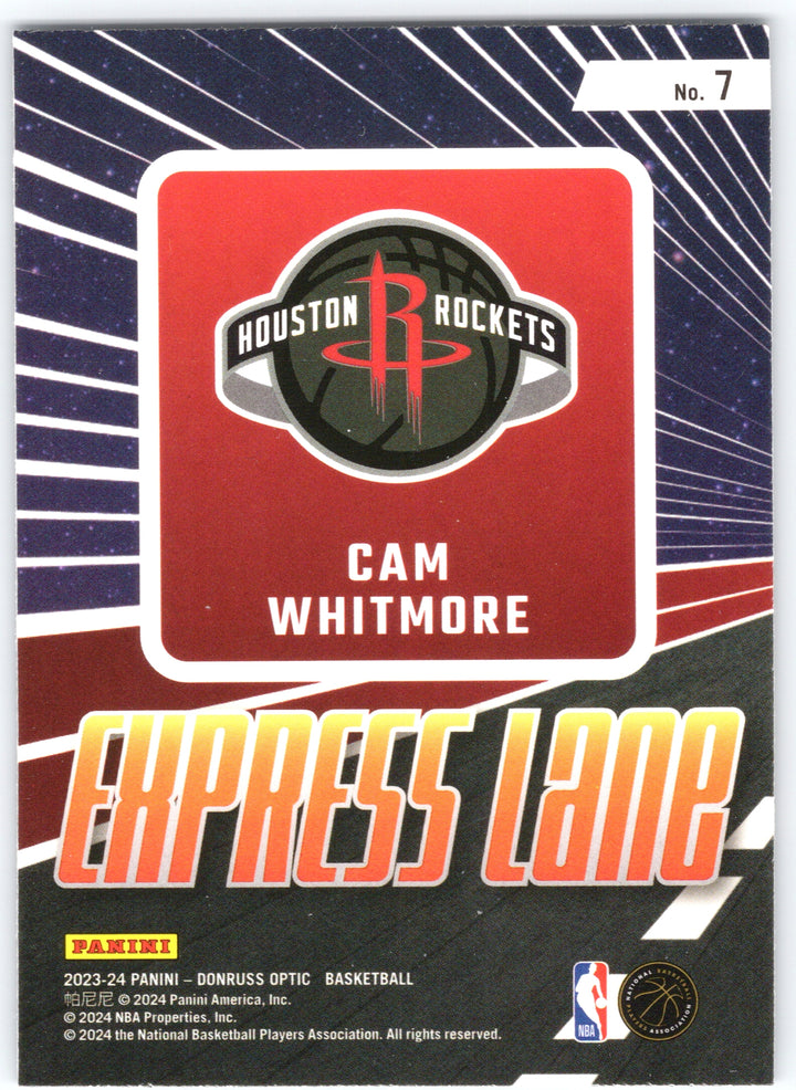 2023-24 Donruss Optic #7 Cam Whitmore Express Lane Holo