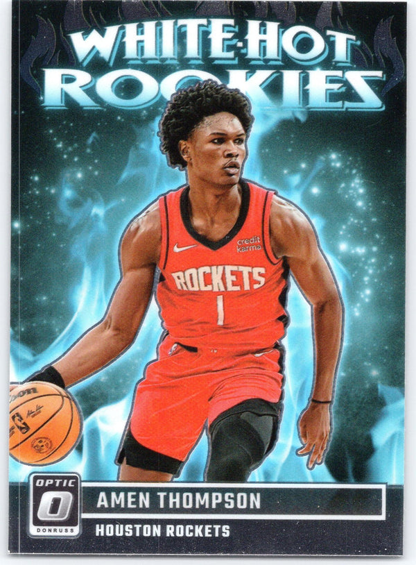 2023-24 Donruss Optic #9 Amen Thompson White Hot Rookies Holo