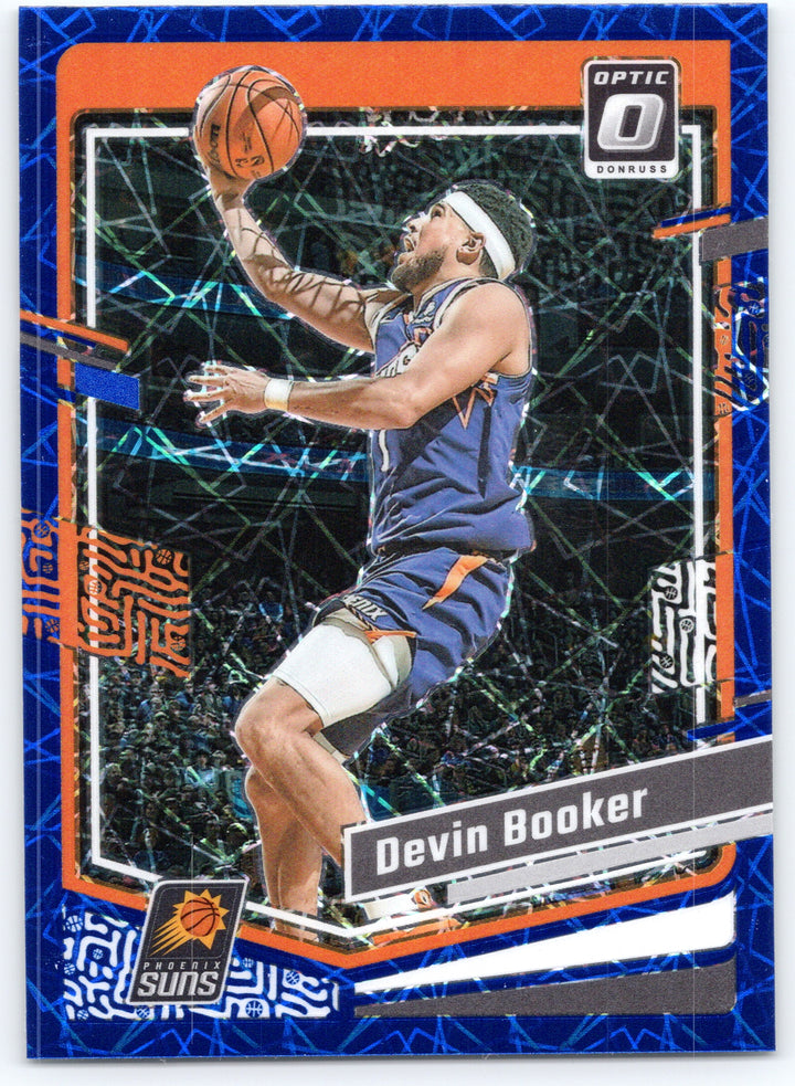 2023-24 Donruss Optic #44 Devin Booker Blue Velocity