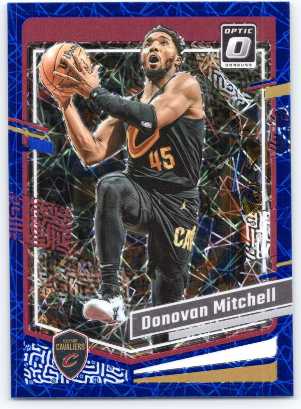 2023-24 Donruss Optic #26 Donovan Mitchell Blue Velocity