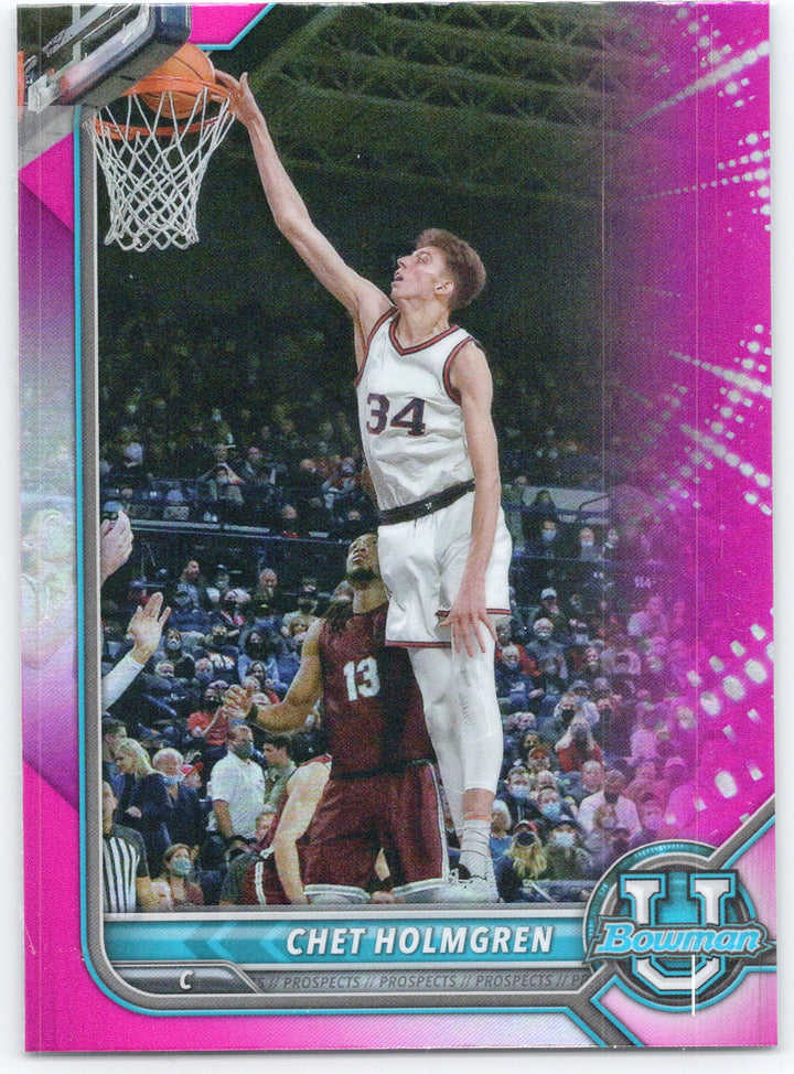 2021-22 Bowman University #89 Chet Holmgren Pink