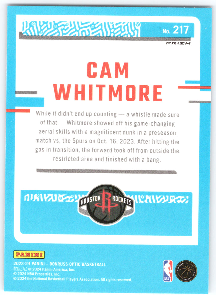 2023-24 Donruss Optic #217 Cam Whitmore Holo