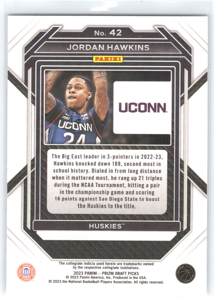 2023 Panini Prizm Draft Picks #42 Jordan Hawkins Silver