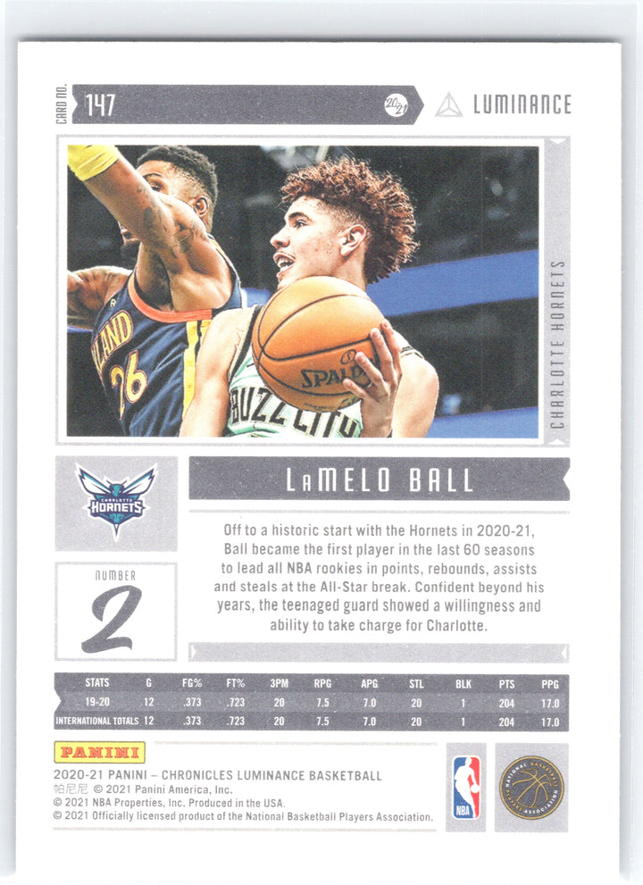 2020-21 Panini Chronicles #147 LaMelo Ball Green