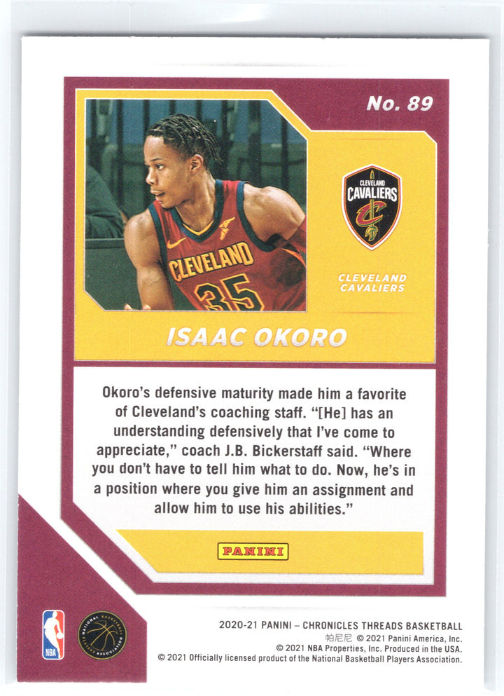 2020-21 Panini Chronicles #89 Isaac Okoro