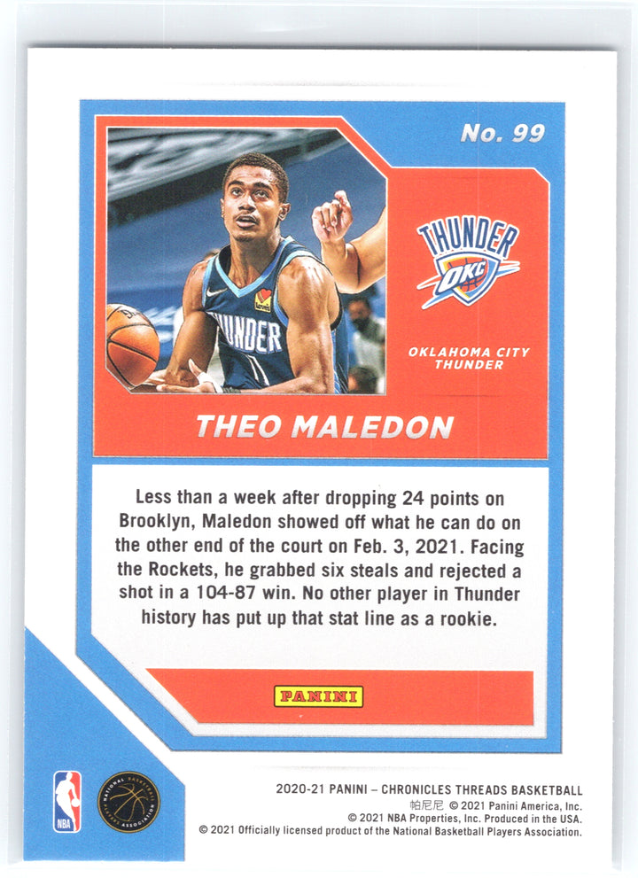 2020-21 Panini Chronicles #99 Theo Maledon